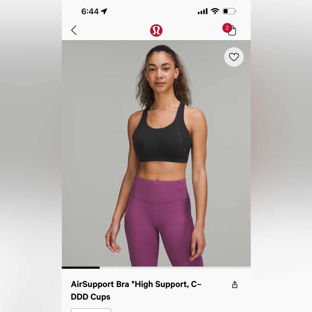 Lululemon air support bra 34DD